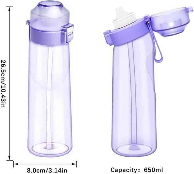 Wholesale Custom Unique Design Fruit Smell Transparent Tritan Plastic Sipper Gym Water Bottle With Sleeve and Handle Strap