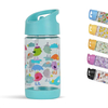 Wholesale 400Ml Clear Colorful Kids Cartoon Outdoor Fancy Plastic Sports Water Bottle Bottles With Straw Handle