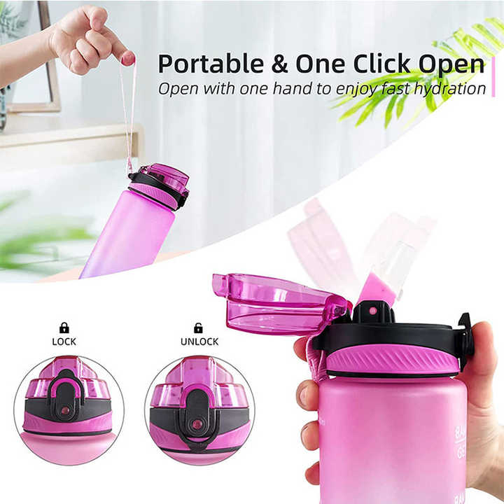 Garrafas De Gua Mutivacionais New Motivational Water Bottle Plastic Water Bottles With Straw
