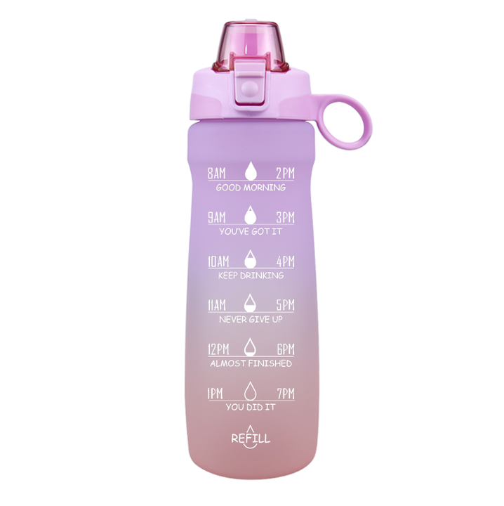 BPA Free 32 oz 1000ml Plastic Sports Bottle Water Leak Proof 1 Liter Bottle Motivational Water Bottle