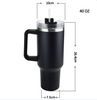40oz Portable Stainless Steel Vacuum Insulated Travel Thermal Coffee Mug Tumblers Cups with Lids and Straws