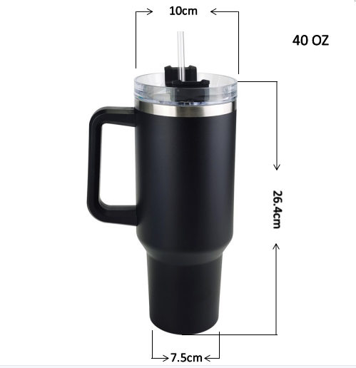 40oz Portable Stainless Steel Vacuum Insulated Travel Thermal Coffee Mug Tumblers Cups with Lids and Straws