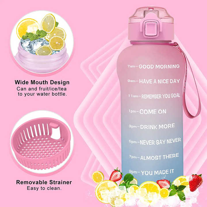 Eco-Friendly Kawaii Custom Water Bottle Logo for Kids With Straw