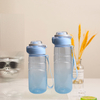 Large Capacity Progressive Color Water Cup High Temperature Resistant Direct Drinking Pot Sports Fitness Straw Cup