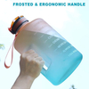128 oz Water Bottles Gym Jug BPA Free Custom Logo Plastic Motivational One Gallon/1 Gallon Water Bottles with Handle