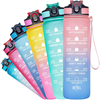 32oz Tritan Sport Gradient Plastic Water Bottles BPA Free Motivational