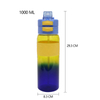 1L 2024 New Fashion Color High-Quality Light Luxury Outdoor Sports Fitness Exercise Travel Plastic Cup With Rope