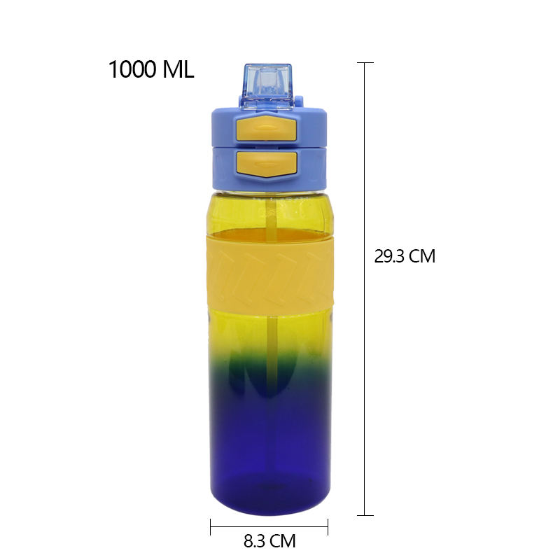 1L 2024 New Fashion Color High-Quality Light Luxury Outdoor Sports Fitness Exercise Travel Plastic Cup With Rope