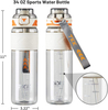 32oz Water Bottle with Straw 1000ml BPA Free Leakproof Plastic Bottle Dishwasher Safe Tritan Sports Water Bottle
