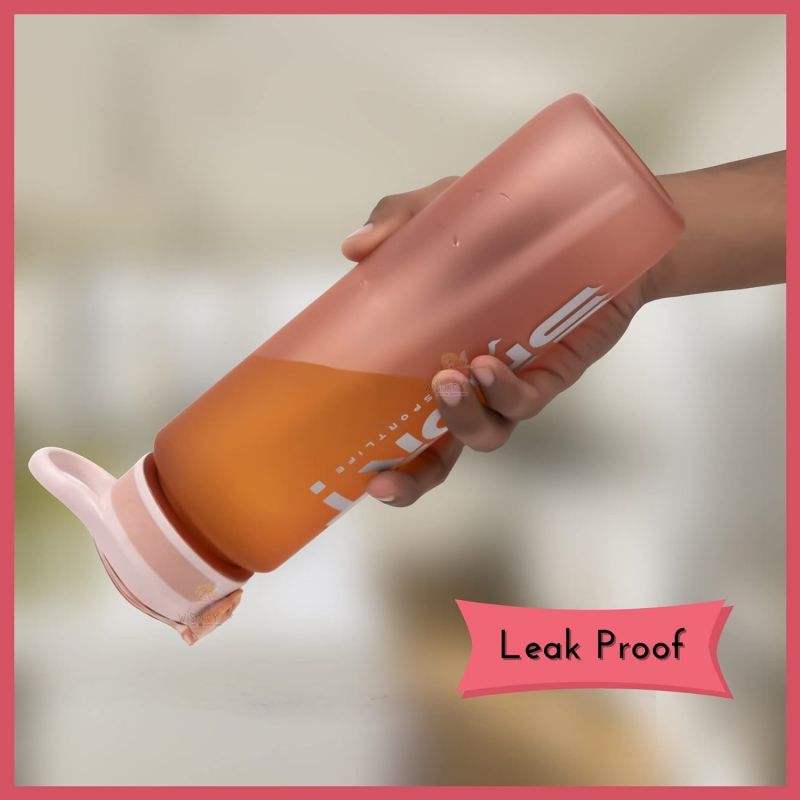BPA Free Fashion Custom Colors and Logo Plastic Drinking Sports Water Bottles With Carry Handle and Straw Lid