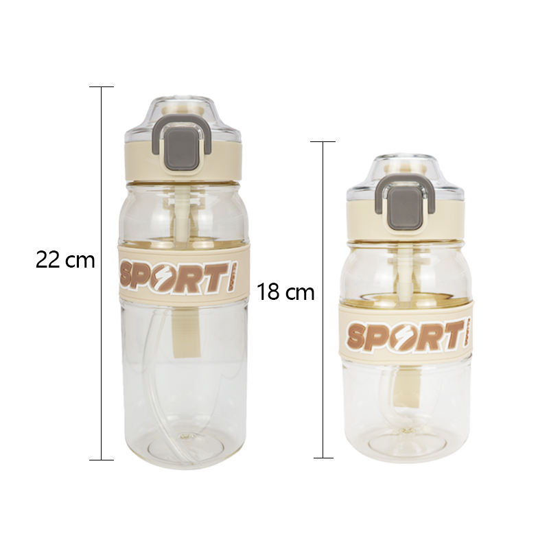 Wholesale 2024 800ml BPA Free Motivational Sports Plastic Water Bottle for Kids with Straw