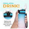 32oz 1L BPA Free Gym Custom Sport Motivational Plastic Water Bottle with Straw Time Marker Custom logo
