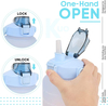 Water Bottle 1/2 Gallon Motivational Large Water Bottle With Time Marker & Straw