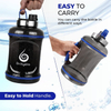 Large Capacity Water Bottle 2.2L Plastic Sports Bottle for Outdoor Fitness, Running and Fitness Training with Handle