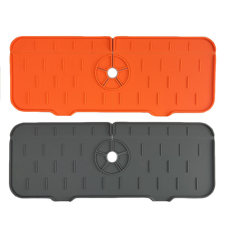 Kitchen Gadgets Silicone Faucet Mat Sink Splash Catcher Mat Splash Guard Mat