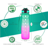 Taizhou Custom Logo 32oz 1L Portable Workout Gym Sports Waterbottle Motivational Drink Watee Water Bottle with Straw Time Marker