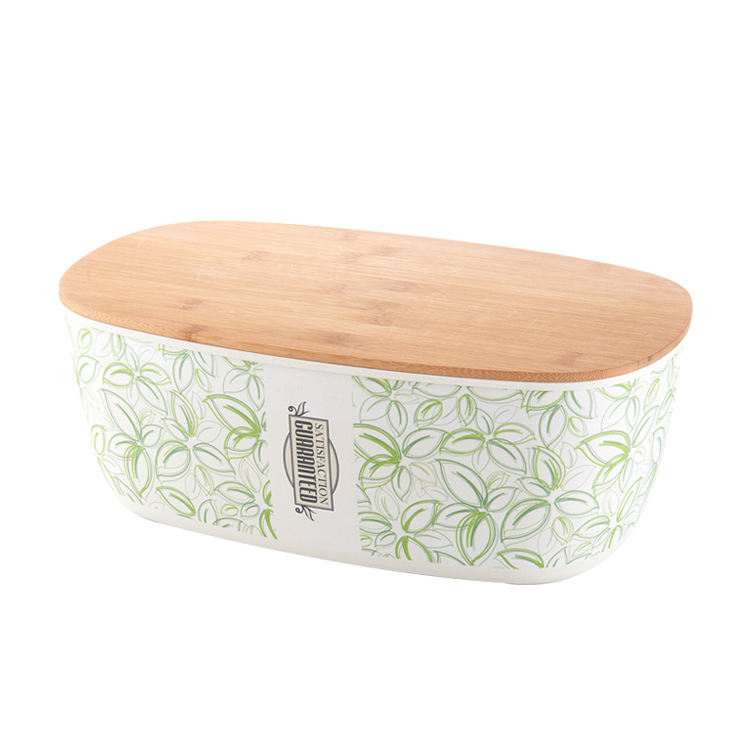 Bamboo Lid Bread Box