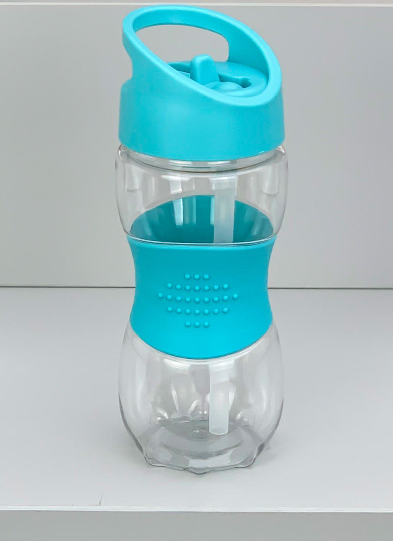 2024New 400ml BPA Free Delicate Compact Portable Non-slip and Leak-proof Student Plastic Water Bottle With Handle