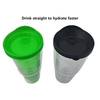 Wholesale High Quality 700Ml 24Oz Clear Plastic Double Wall Travel Coffee Tumbler Tumblers With Lid