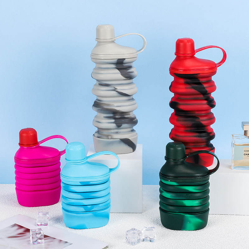 500ML BPA Free Silicone Leak-proof Reusable Travel Collapsible Water Bottle