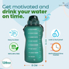 Hot 2024 2L Motivational Gradient BPA FREE GYM Fitness Sports Leakproof Wide Mouth Tritan Plastic Water Bottle with Time Marker