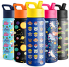 100% Leak Proof BPA FREE Kids Drink Water Bottle with Straw 350ML Plastic Water Bottle for Children and Camping