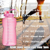 2022 New Product Gym Custom Logo 64oz 2L Motivational Water Bottle Straw With Time Stamp Straw Filter Plastic Bottle