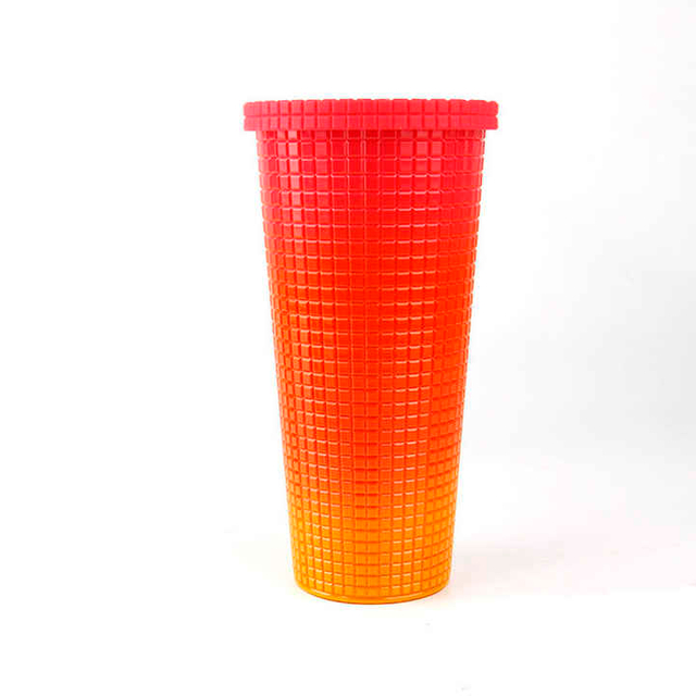 700ml High Appearance Level Color Wholesale Custom Portable Party Practical Plastic Water Cup With Straw