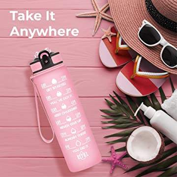 Factory Wholesale Water Bottle With Time Marker 32 Oz Motivational Gym Water Bottle With Time Marker