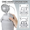 Custom BPA Free 2l Half Gallon Fitness Gym Sports Clear Plastic Motivational Water Bottle with Time Marker and Straw