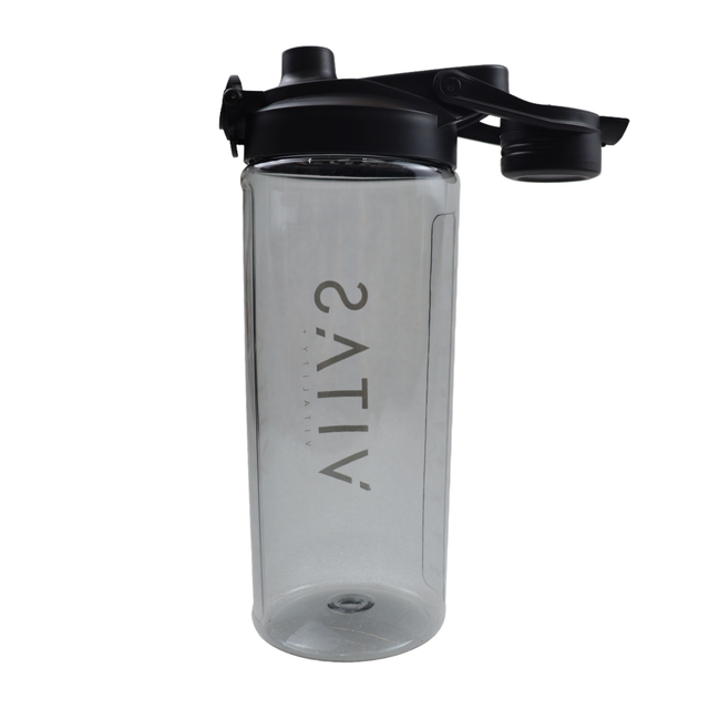 2024 New 1000Ml Big Capacity Leakproof Portable Clear Transparent Plastic Water Bottle With Straw Lid