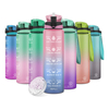 Wholesale Custom Logo 1L BPA Free Sports Motivational Drink Bottle Plastic Water Bottles with Time Marker