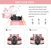 Sport Children Water Bottle with Two Lids Chug & Straw BPA Free Tritan Reusable Drinking Bottles for Kids