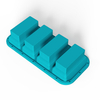 4 Grid Ice Cubes Soft Silicone Collapsible Food Freezer Tray with Lid