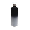 New Arrival Colorful Gradient Sports Water Bottle 1L Plastic Cup With Stainless Steel Lid and Time Marker