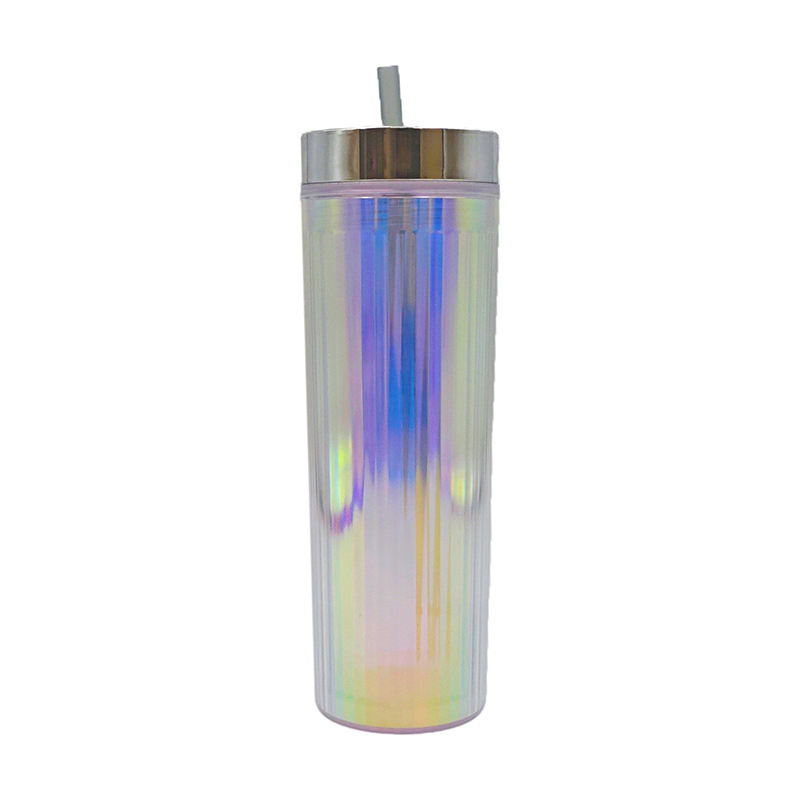 Wholesale Oem 450Ml Slim Luxury Colorful Personalized Plastic Tumbler Cups With Logo Straw