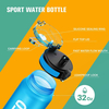 Sports Water Bottle 32oz Large Flip Top Leak Proof Lid One Click Open Non-Toxic BPA Free & Eco-Friendly Tritan Plastic Bottle