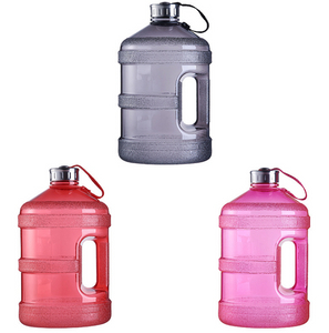 Half Gallon Big Water Bottle, 3.7 L Large Leak Proof Sports Jug with Handle,Huge BPA Free PETG Plastic Wide Mouth