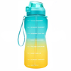 2022 64oz Half Gallon Motivational Water Bottle with Time Marker BPA Free Water Jug