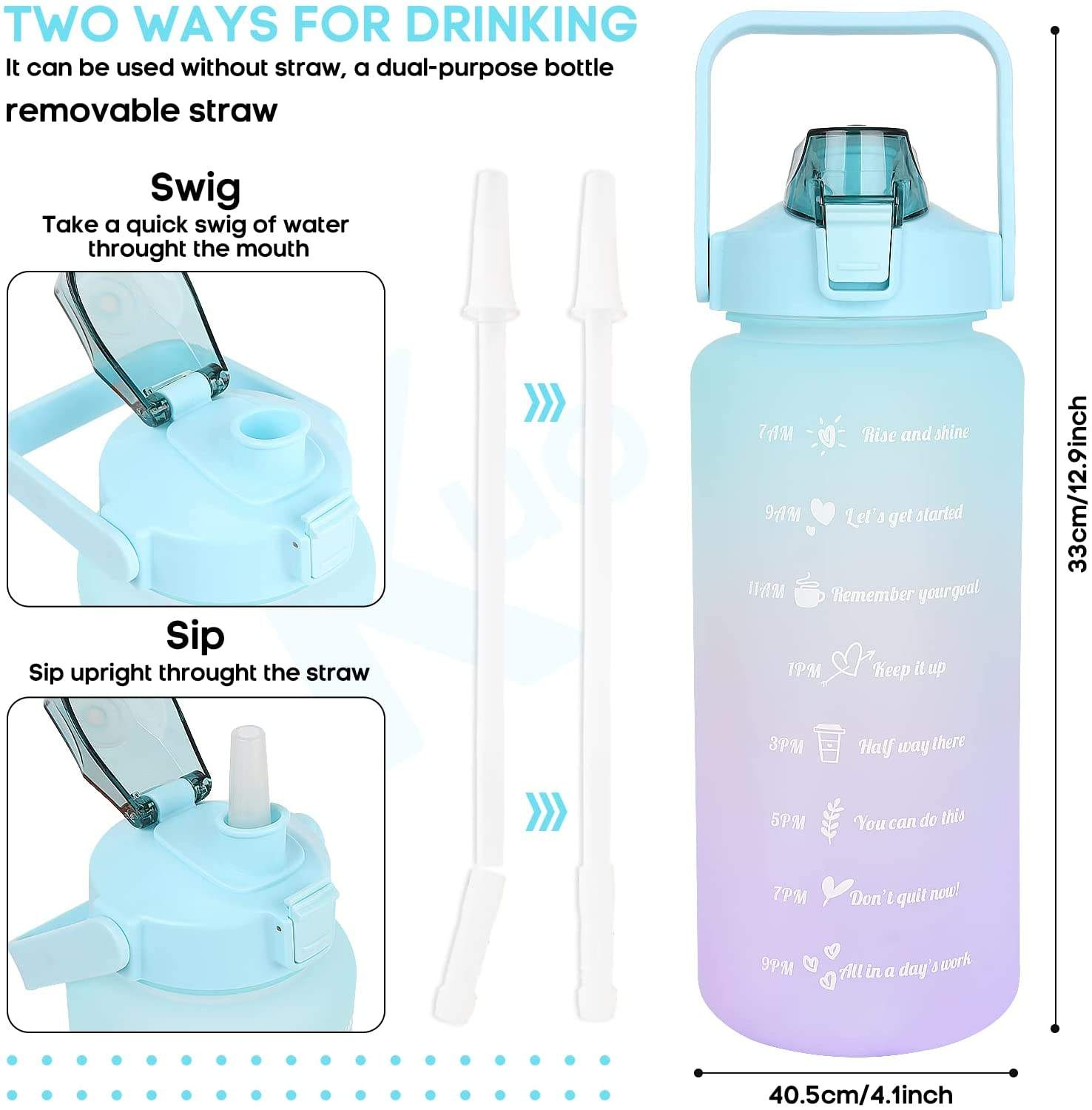 Half Gallon Water Bottle and Plastic Gallon Water Jugs Wholesale 2.2L Candy Colors
