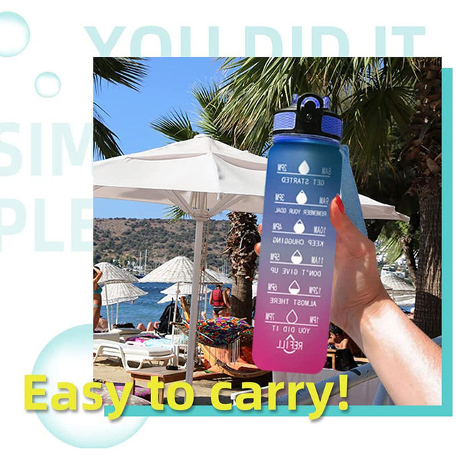 Wholesale Customize Bpa Free 1000ml 1L 32 oz 1 Gallon Plastic Tritan Water Bottle