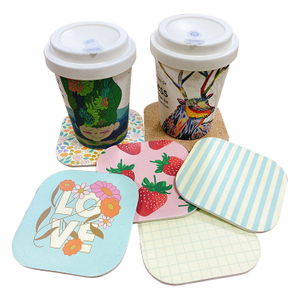 Coaster Washable Reusable Biodegradable Bamboo Fiber Cup Mat