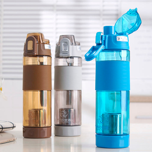 Health Alkaline Balance Plastic Nature Mineral Medi Plastic Water Bottles Hydrogen Carbon Water Bottle With Filter Bpa Free
