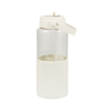 1 Liter Water Bottle 1000ml Transparent with Color Plastic Straw Water Bottle Non-slip With Silicone Handle and Sleeve