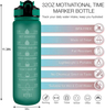 Eco Friendly 32oz Tritan Large Water Bottle with Motivational Time Marker Removable Strainer Fast Water Bottle BPA Free