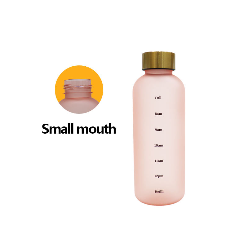Wholesale Plastic Water Bottle with a Frosted Texture 500ml Capacity and Scales With Stainless Steel Lid