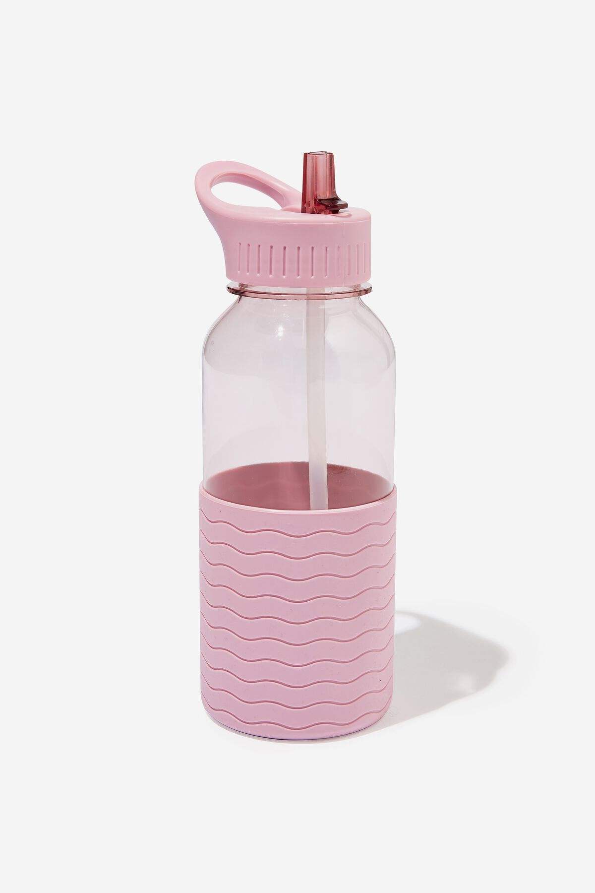 Large Capacity Fitness PETG Sports Water Bottle 1L 32OZ Water Bottle with Straw Plastic Water Bottle Anti-slip Silicone Sleeve