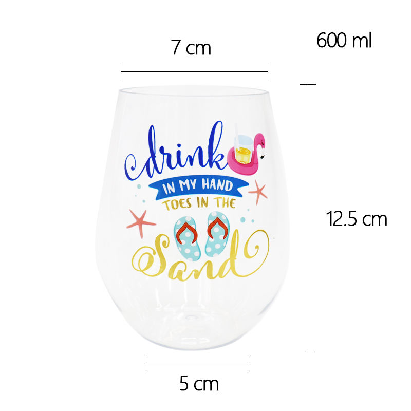 Wholesale Custom Customized Pattern 20Oz Wide Mouth Plastic Transparent Clear Tumbler Cup