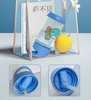 400Ml Small Transparent Cartoon Kids Plastic Drinking Water Bottle With Straw for Kids