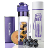 2025 Tritan Plastic Drink Water Bottle Fruit Infuser Bpa Free Lemon Infuser Water Bottle With Filter